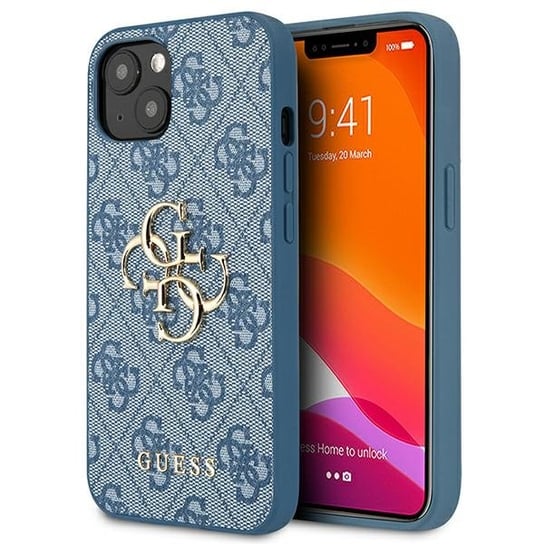 Guess GUHCP13S4GMGBL iPhone 13 mini 5,4" niebieski/blue hardcase 4G Big Metal Logo GUESS