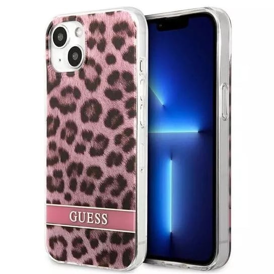 Guess GUHCP13SHSLEOP iPhone 13 mini 5,4" różowy/pink hardcase Leopard 4kom.pl