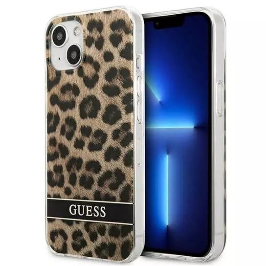 Guess GUHCP13SHSLEOW iPhone 13 mini 5,4" brązowy/brown hardcase Leopard 4kom.pl