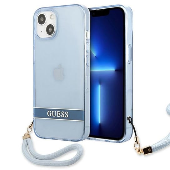 Guess Guhcp13Shtsgsb Etui Obudowa Do Iphone 13 Mini 5,4" Niebieski/Blue Hardcase Translucent Stap GUESS