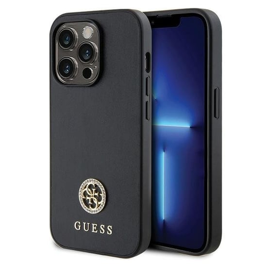 Guess Guhcp14Xps4Dgpk Iphone 14 Pro Max 6.7" Czarny/Black Hardcase Strass Metal Logo GUESS