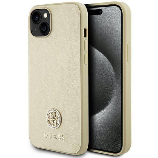 Guess GUHCP15MPS4DGPD iPhone 15 Plus 6.7" złoty/gold hardcase Strass Metal Logo GUESS