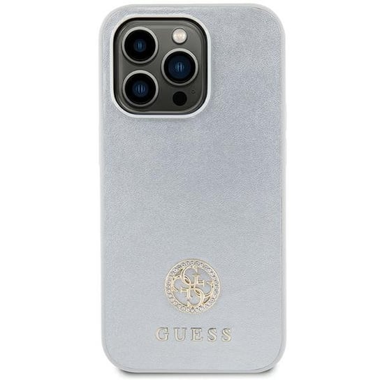 Guess Guhcp15Sps4Dgps Iphone 15 6.1" Srebrny/Silver Hardcase Strass Metal Logo GUESS