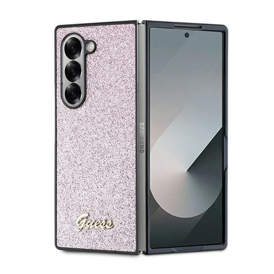 Guess GUHCZFD6HGGSHP Z Fold6 F956 różowy/pink hardcase 4G Glitter Script GUESS