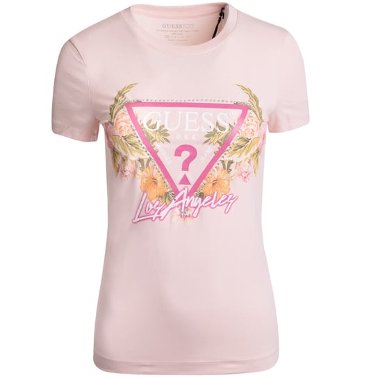 Guess Koszulka Damska T-Shirt Pudrowy Róż R. S GUESS
