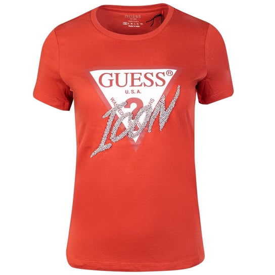 Guess Koszulka Damska T-Shirt Ss Cn Icon Tee Red W2Yi26I3Z11 A50G Xs GUESS