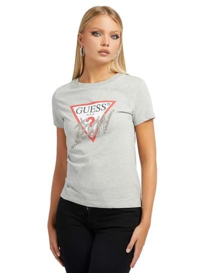 Guess Koszulka Damska T-Shirt Ss Cn Icon Tee Szara W2Bi12I3Z13 Lmgy L GUESS