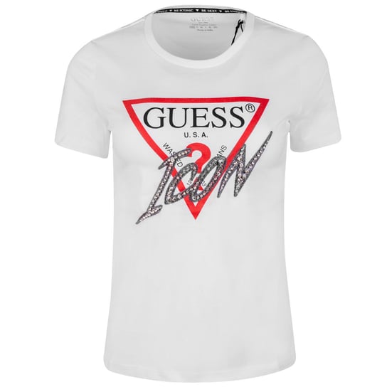 Guess Koszulka Damska T-Shirt Ss Cn Icon Tee White W2Ri07I3Z11 G011 M GUESS