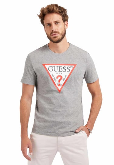 Guess Koszulka Męska T-Shirt Cn Ss Original Logo Gray M2Yi71I3Z11 Mrh M GUESS