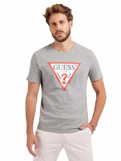 Guess Koszulka Męska T-Shirt Cn Ss Original Logo Gray M2Yi71I3Z11 Mrh M GUESS
