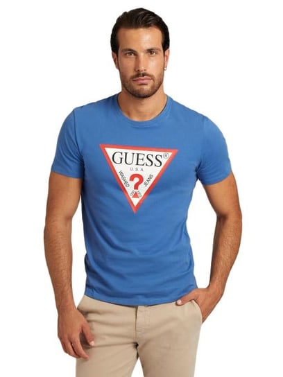 Guess Koszulka Męska T-Shirt Cn Ss Original Logo Niebieska M2Yi71I3Z11 G7Jl M GUESS