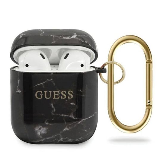Guess Marble - Etui Airpods (czarny) GUESS