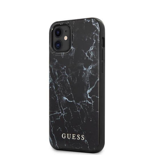 Guess Marble - Etui iPhone 12 Mini (czarny) GUESS