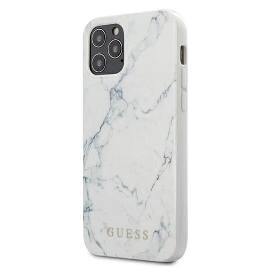 Guess Marble - Etui iPhone 12 Pro Max (biały) GUESS