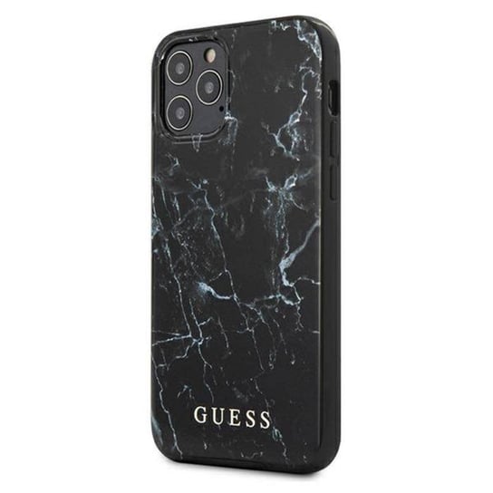 Guess Marble - Etui iPhone 12 Pro Max (czarny) GUESS