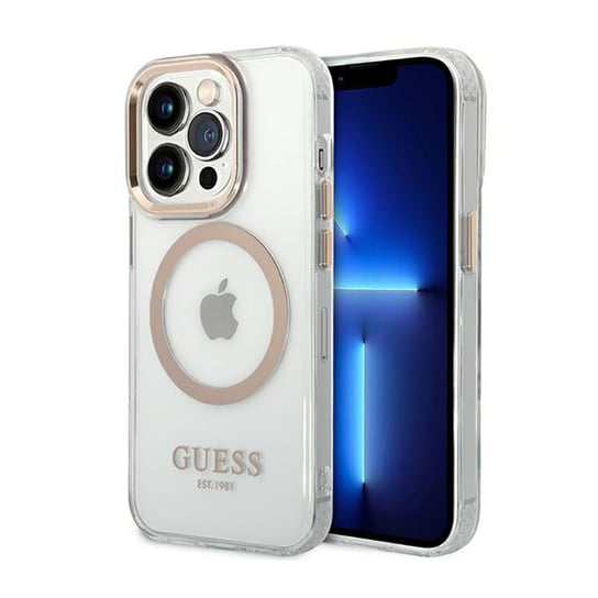 Guess Metal Outline Magsafe - Etui Iphone 14 Pro Max (Przezroczysty) GUESS