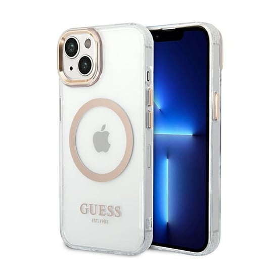 Guess Metal Outline Magsafe - Etui Iphone 14 (Przezroczysty) GUESS