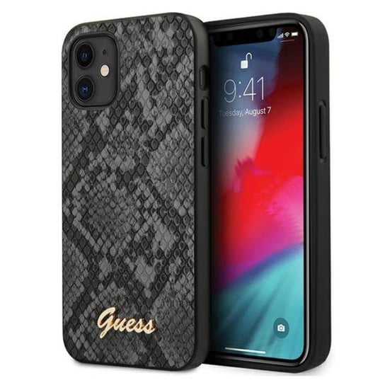 Guess Python Collection - Etui iPhone 12 mini (czarny) GUESS