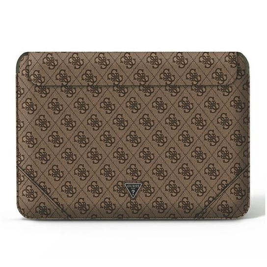 Guess Sleeve GUCS16P4TW 16" brązowy /brown 4G Uptown Triangle logo GUESS