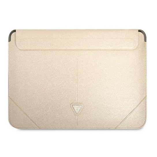 Guess Sleeve GUCS16PSATLE 16" beżowy /beige Saffiano Triangle Logo GUESS