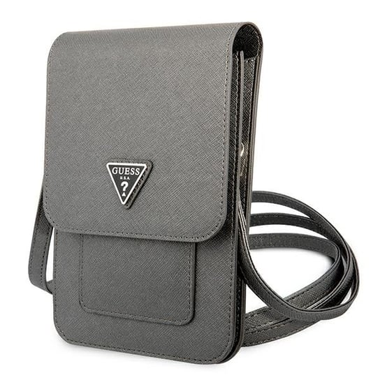 Guess Torebka Guwbsatmgr Szary/Grey Saffiano Triangle GUESS