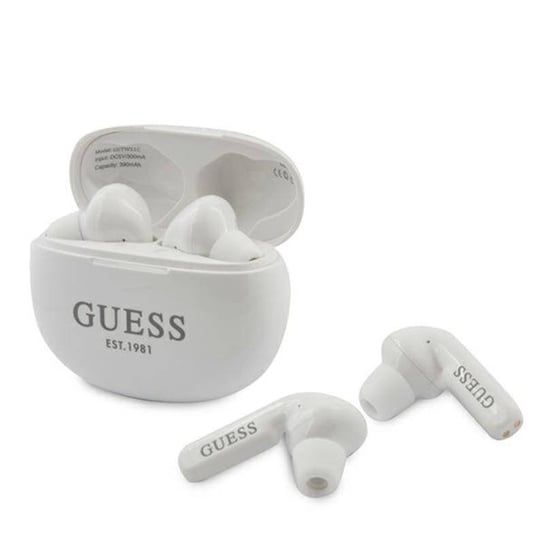 Guess Wireless Earphones 5.0 4H - Słuchawki TWS + etui ładujące (biały) GUESS