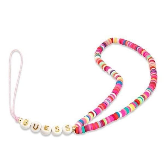 Guess zawieszka GUSTGMPP Phone Strap wielokolorowy różowy/multicolor pink Heishi Beads GUESS