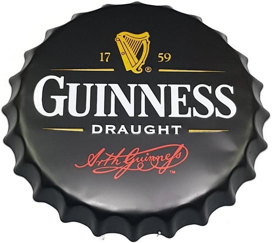 Guinness Blaszany Kapsel Duży 40Cm Guinness Beer Inna marka