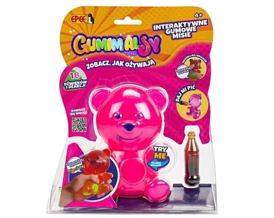 Gumimalsy, zabawka interaktywna, Różowy Epee