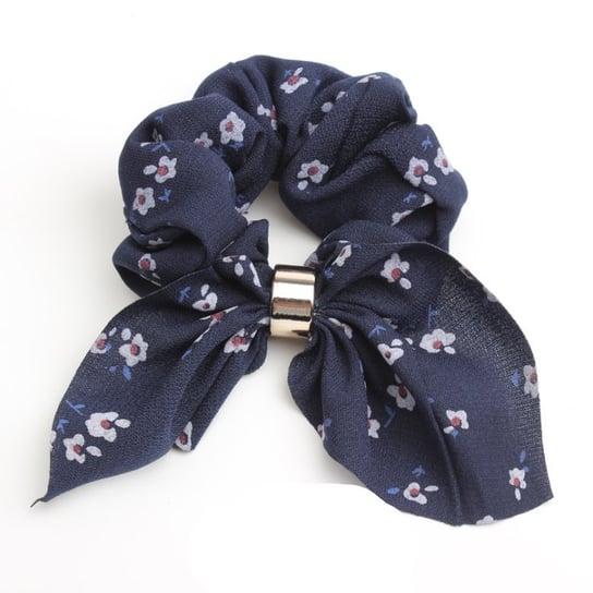 Gumka do włosów apaszka frotka scrunchies granatowa Sajbazar