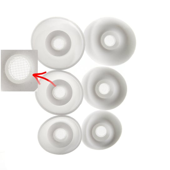 Gumki do Samsung Galaxy buds 2 pro (R510) białe z siateczką MKF kQamil