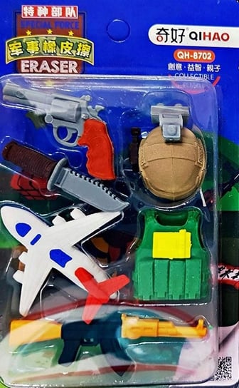 GUMKI do ścierania mazania top GUN u.s.ARMY zestaw gumek MILITARIA pistolet Jelly Pens