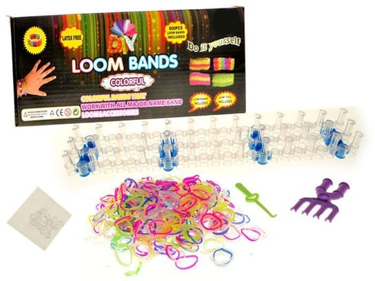 Gumki kolorowe Loom Bands oryginalne 600szt ZA0995 Inna marka