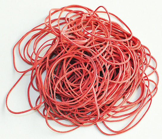gumki recepturki q-connect, 100g, średnica 50mm, czerwone Q-CONNECT