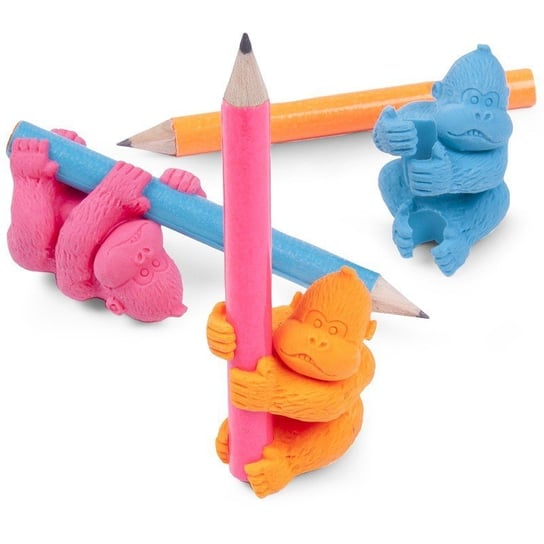 Gumki z ołówkami, Goryle, 3 sztuki Tobar