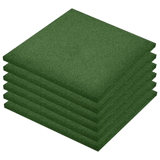 Gumowe płyty ochronne 50x50x3 cm, zielone, 6 szt. / AAALOE Inna marka