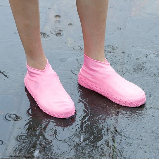 Gumowe wodoodporne ochraniacze na buty rozmiar "35-39" - jasnoróżowe Hedo