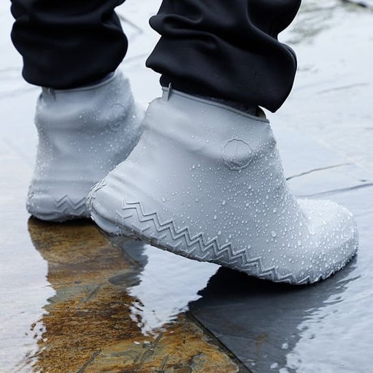 Gumowe wodoodporne ochraniacze na buty rozmiar "35-39" - szare Hedo