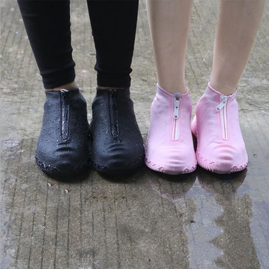 Gumowe wodoodporne ochraniacze na buty z suwakiem rozmiar "40-44" - czarne Hedo