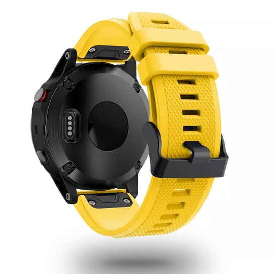 Gumowy Pasek Do Garmin Fenix 5 / 6 / 6 Pro / 7 Żółty GK PROTECTION