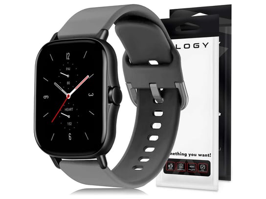 Gumowy Uniwersalny pasek sportowy Alogy soft band do smartwatcha 20mm Szary Alogy