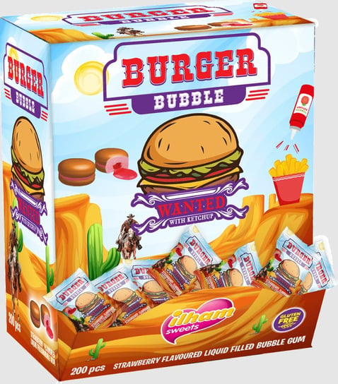 Gumy Do Żucia Balonowa Burger Bubble 200 Sztuk 1,35Kg Nestle