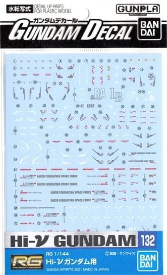 gundam - gundam decal 132 rg 1/144 hi-vgundam - model kit Inna marka