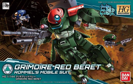 gundam - hg 1/144 grimoire red beret - model kit - 13cm Inna marka