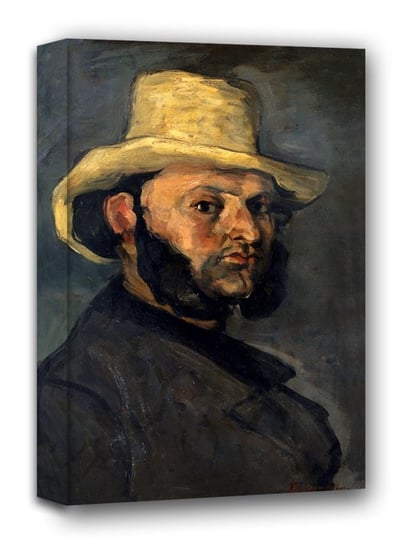 Gustave Boyer in a Straw Hat, Paul Cézanne - obraz na płótnie 30x40 cm Galeria Plakatu