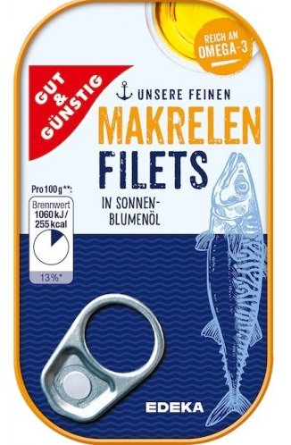 Gut & Gunstig, makrela w oleju, 125 g Edeka