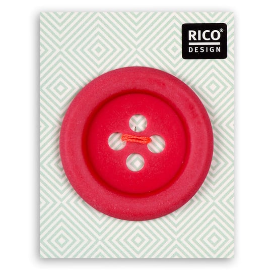 Guzik ozdobny, czerwony, 3,4 cm Rico Design GmbG & Co. KG