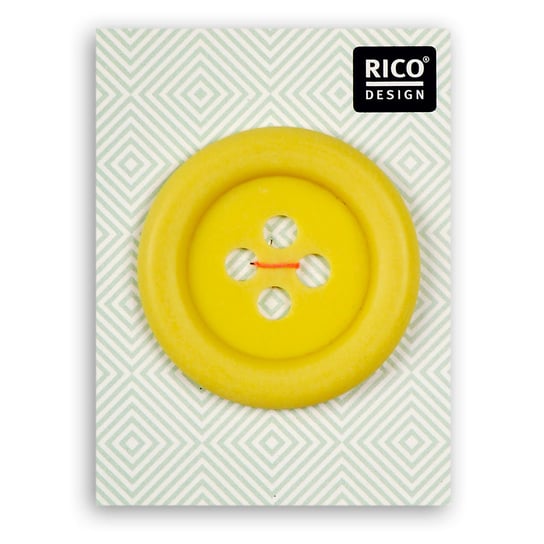 Guzik ozdobny, zółty, 3,4 cm Rico Design GmbG & Co. KG