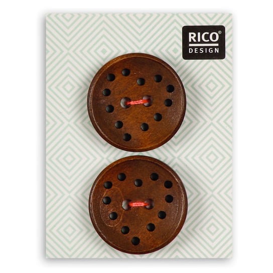 Guziki drewniane, ciemny brąz, 2 sztuki Rico Design GmbG & Co. KG