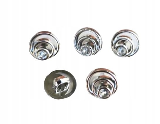 Guziki ozdobne srebrna spirala 11 mm stopka 10 szt Tip-Top